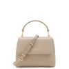 Isabel Bernard Femme Forte Heline taupe leren handtas van kalfsleer Outlet