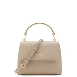 Isabel Bernard Femme Forte Heline taupe leren handtas van kalfsleer Outlet