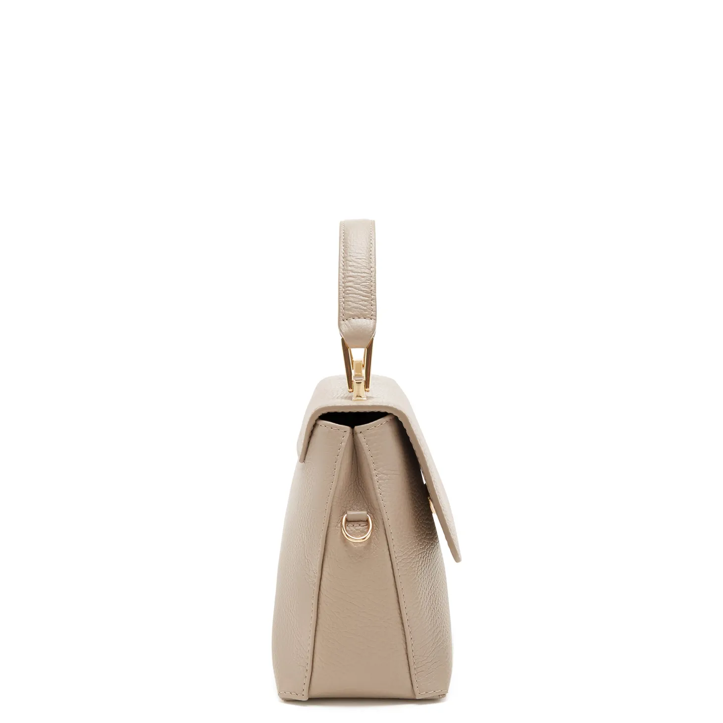 Isabel Bernard Femme Forte Heline taupe leren handtas van kalfsleer Outlet