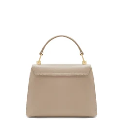 Isabel Bernard Femme Forte Heline taupe leren handtas van kalfsleer Outlet