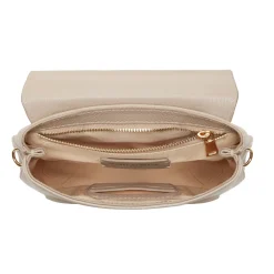 Isabel Bernard Femme Forte Heline taupe leren handtas van kalfsleer Outlet