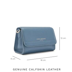 Isabel Bernard Femme Forte Kim blauwe leren crossbody tas van kalfsleer Fashion