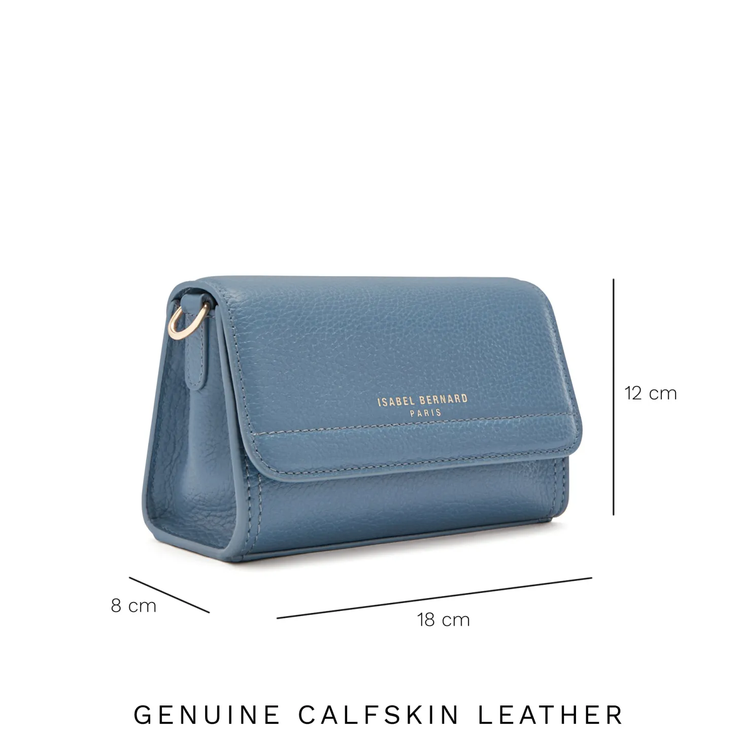 Isabel Bernard Femme Forte Kim blauwe leren crossbody tas van kalfsleer Fashion