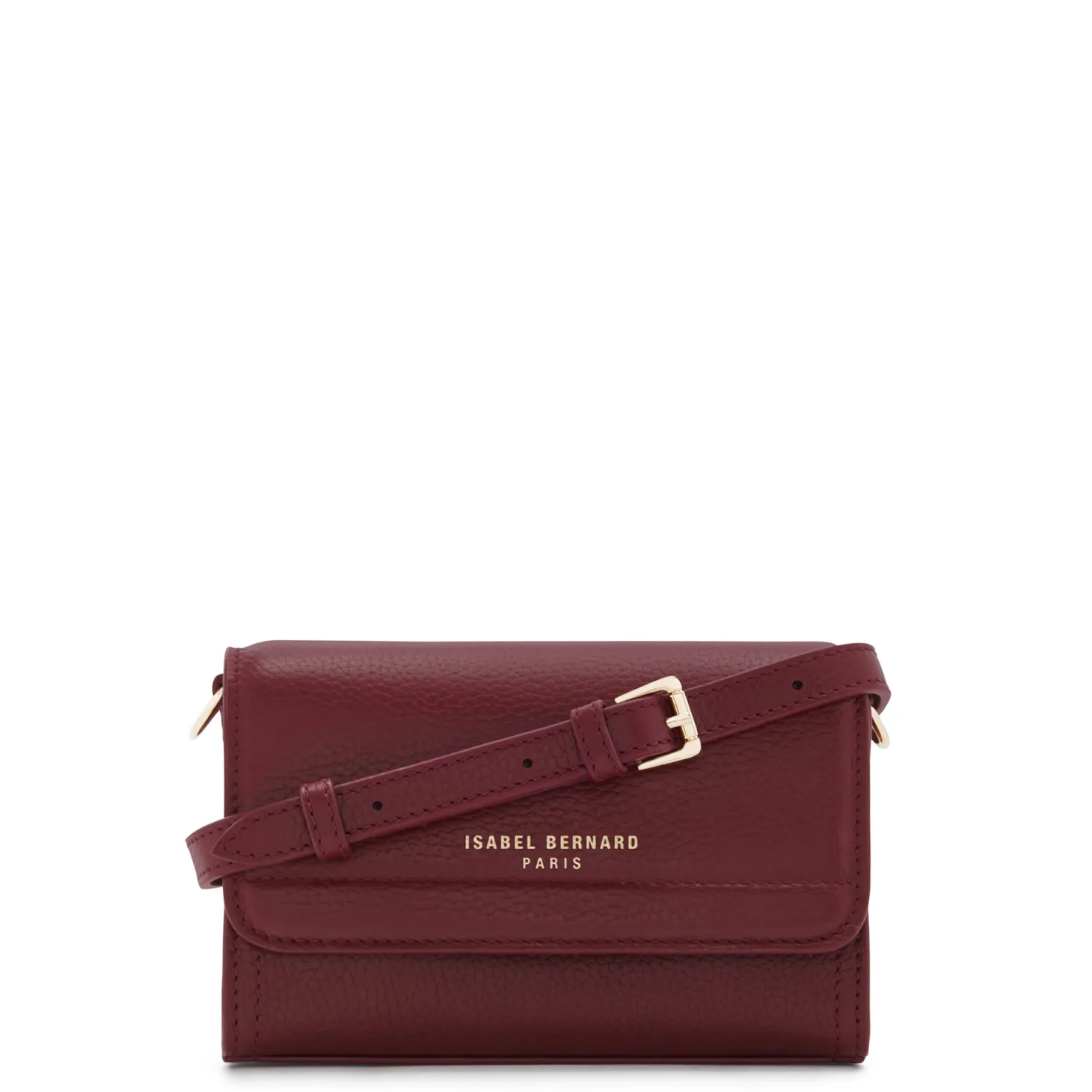 Isabel Bernard Femme Forte Kim bordeaux leren crossbody tas van kalfsleer Cheap