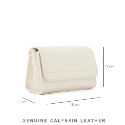 Isabel Bernard Femme Forte Kim crème leren crossbody tas van kalfsleer Cheap