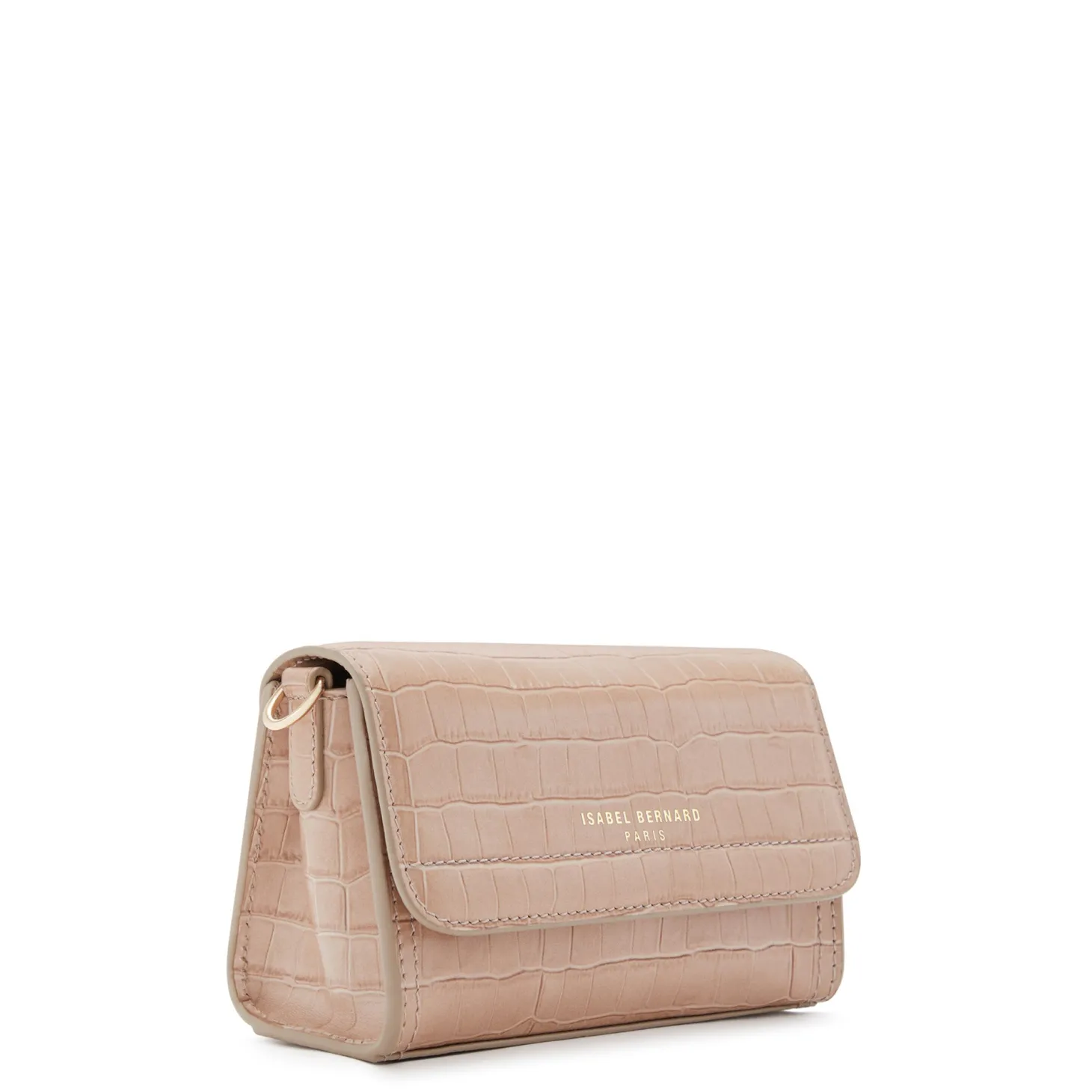 Isabel Bernard Femme Forte Kim croco beige leren crossbody tas van kalfsleer Outlet