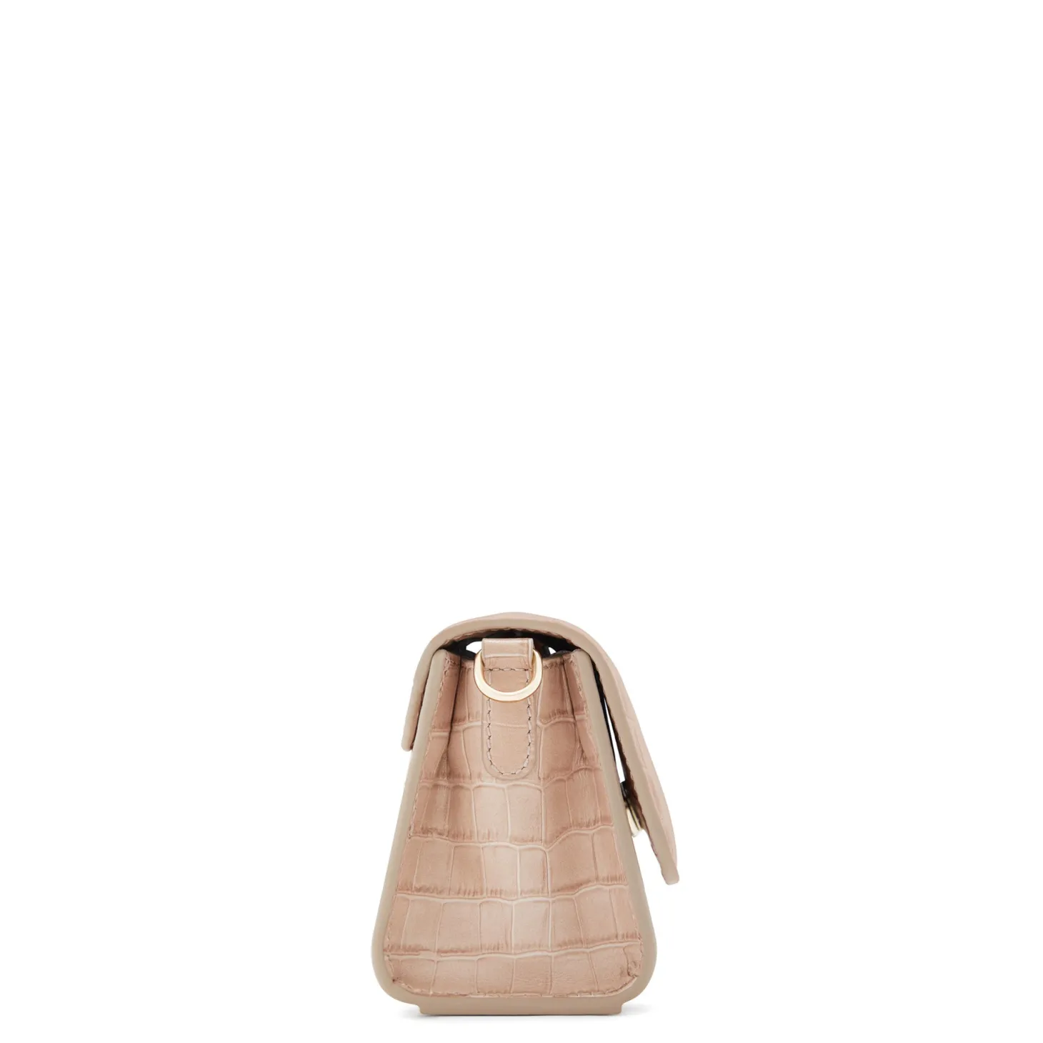 Isabel Bernard Femme Forte Kim croco beige leren crossbody tas van kalfsleer Outlet
