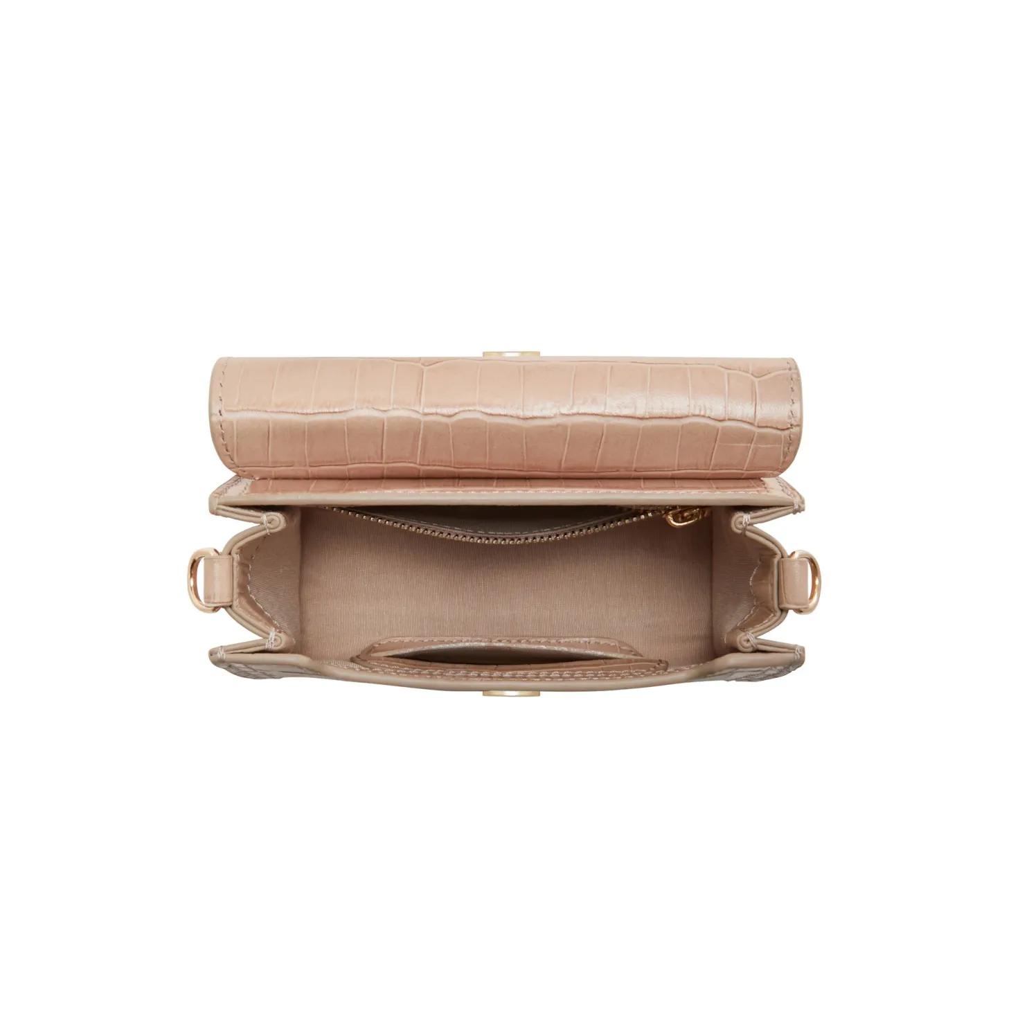Isabel Bernard Femme Forte Kim croco beige leren crossbody tas van kalfsleer Outlet