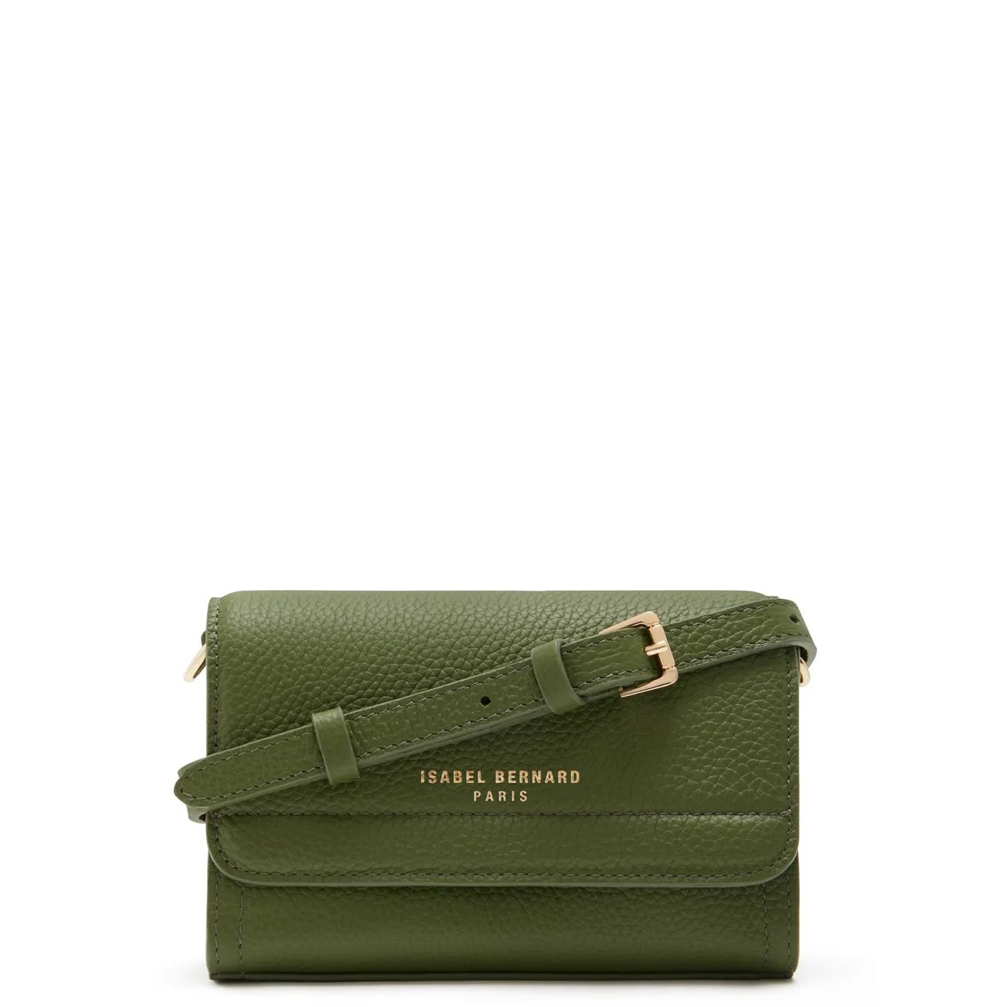 Isabel Bernard Femme Forte Kim groene leren crossbody tas van kalfsleer Flash Sale