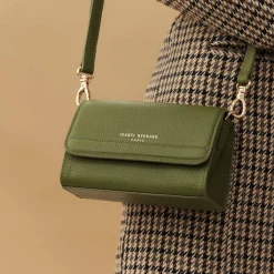 Isabel Bernard Femme Forte Kim groene leren crossbody tas van kalfsleer Flash Sale