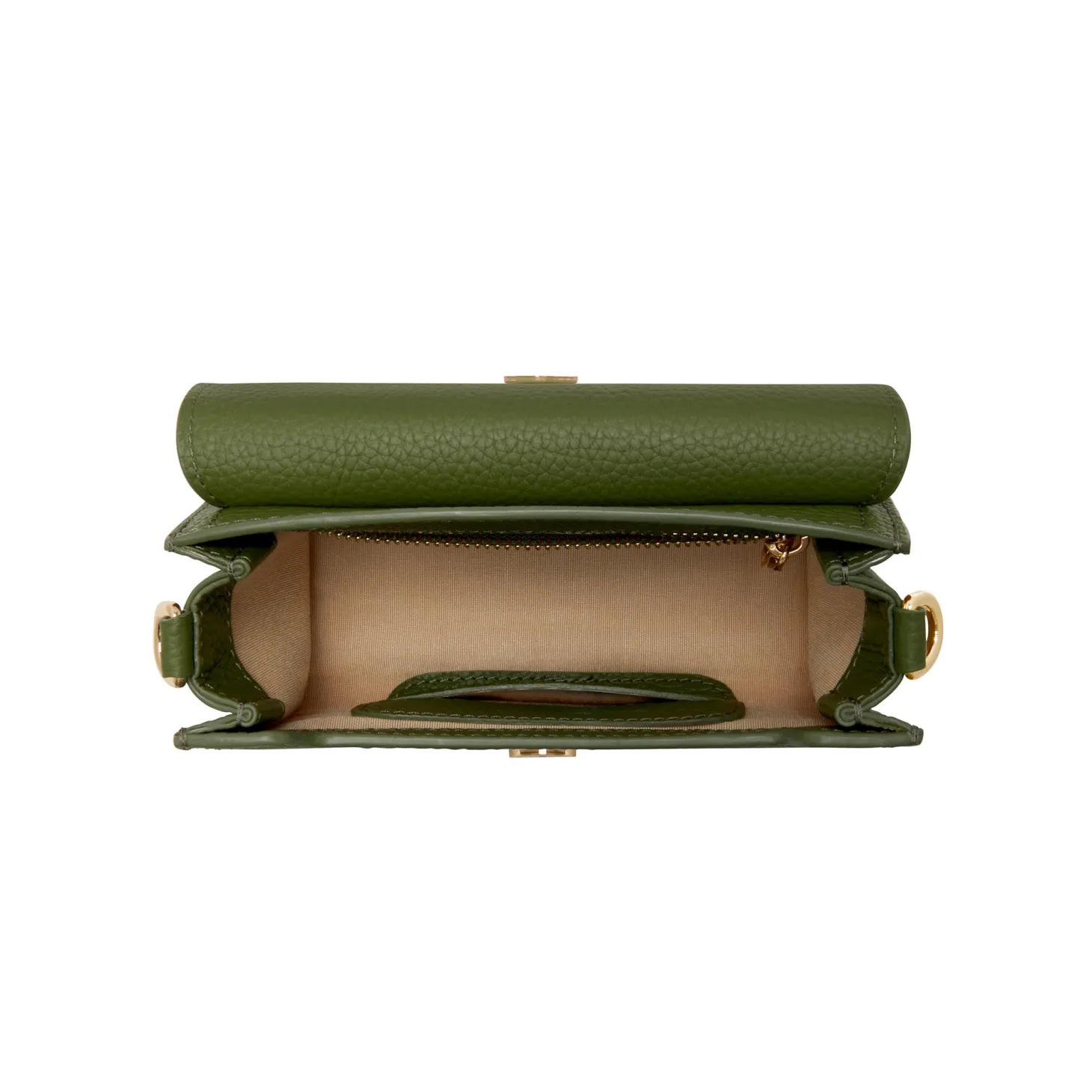 Isabel Bernard Femme Forte Kim groene leren crossbody tas van kalfsleer Flash Sale