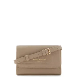 Isabel Bernard Femme Forte Kim taupe leren crossbody tas van kalfsleer Online