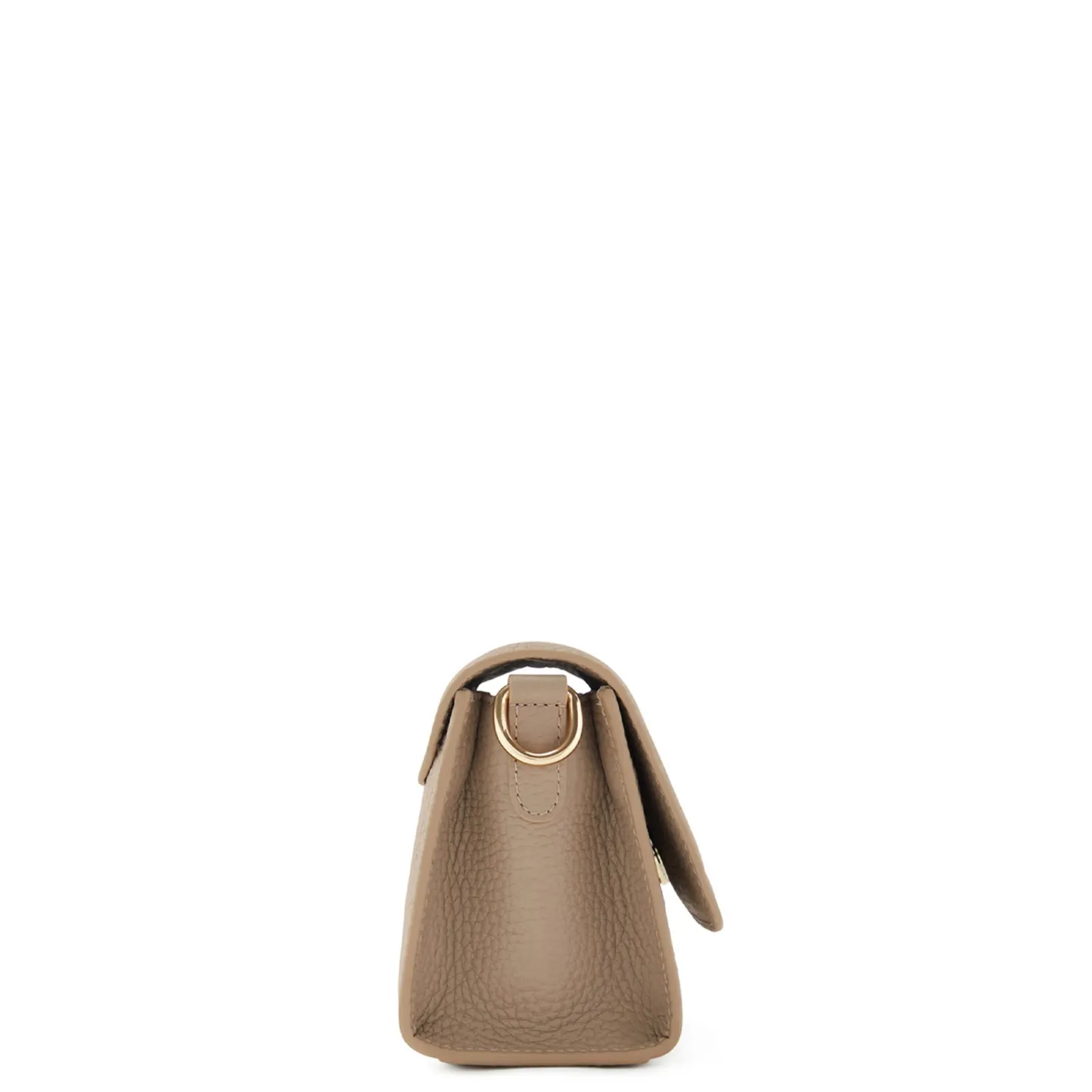 Isabel Bernard Femme Forte Kim taupe leren crossbody tas van kalfsleer Online