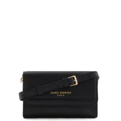 Isabel Bernard Femme Forte Kim zwarte leren crossbody tas van kalfsleer Cheap