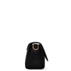 Isabel Bernard Femme Forte Kim zwarte leren crossbody tas van kalfsleer Cheap