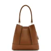 Isabel Bernard Femme Forte Macie cognac leren schoudertas van kalfsleer Sale