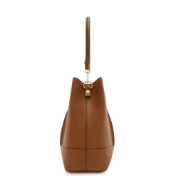 Isabel Bernard Femme Forte Macie cognac leren schoudertas van kalfsleer Sale