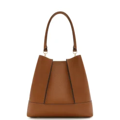 Isabel Bernard Femme Forte Macie cognac leren schoudertas van kalfsleer Sale