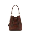 Isabel Bernard Femme Forte Minette croco bruin kalfsleder handtas New