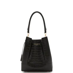 Isabel Bernard Femme Forte Minette croco zwarte leren handtas van kalfsleer Flash Sale