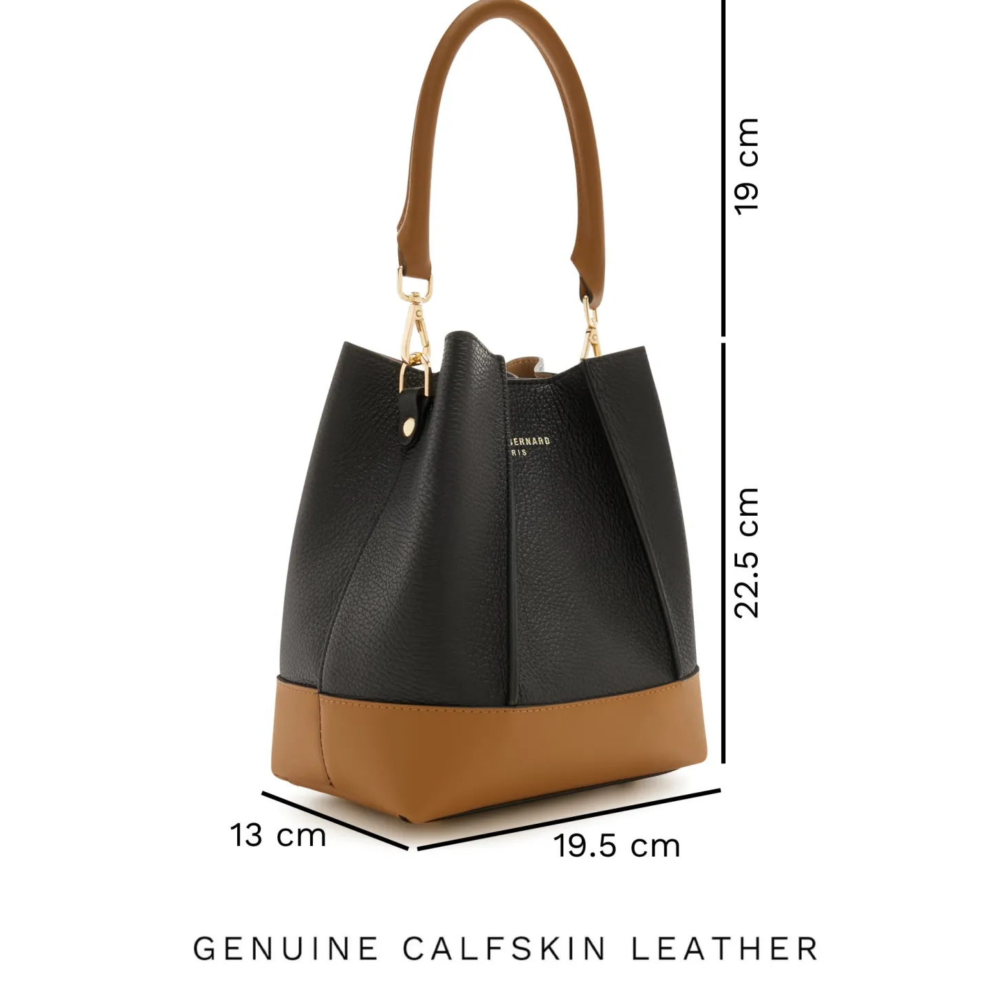 Isabel Bernard Femme Forte Minette zwarte leren handtas van kalfsleer Clearance