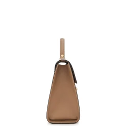 Isabel Bernard Femme Forte Simone Midi beige leren handtas van kalfsleer Best
