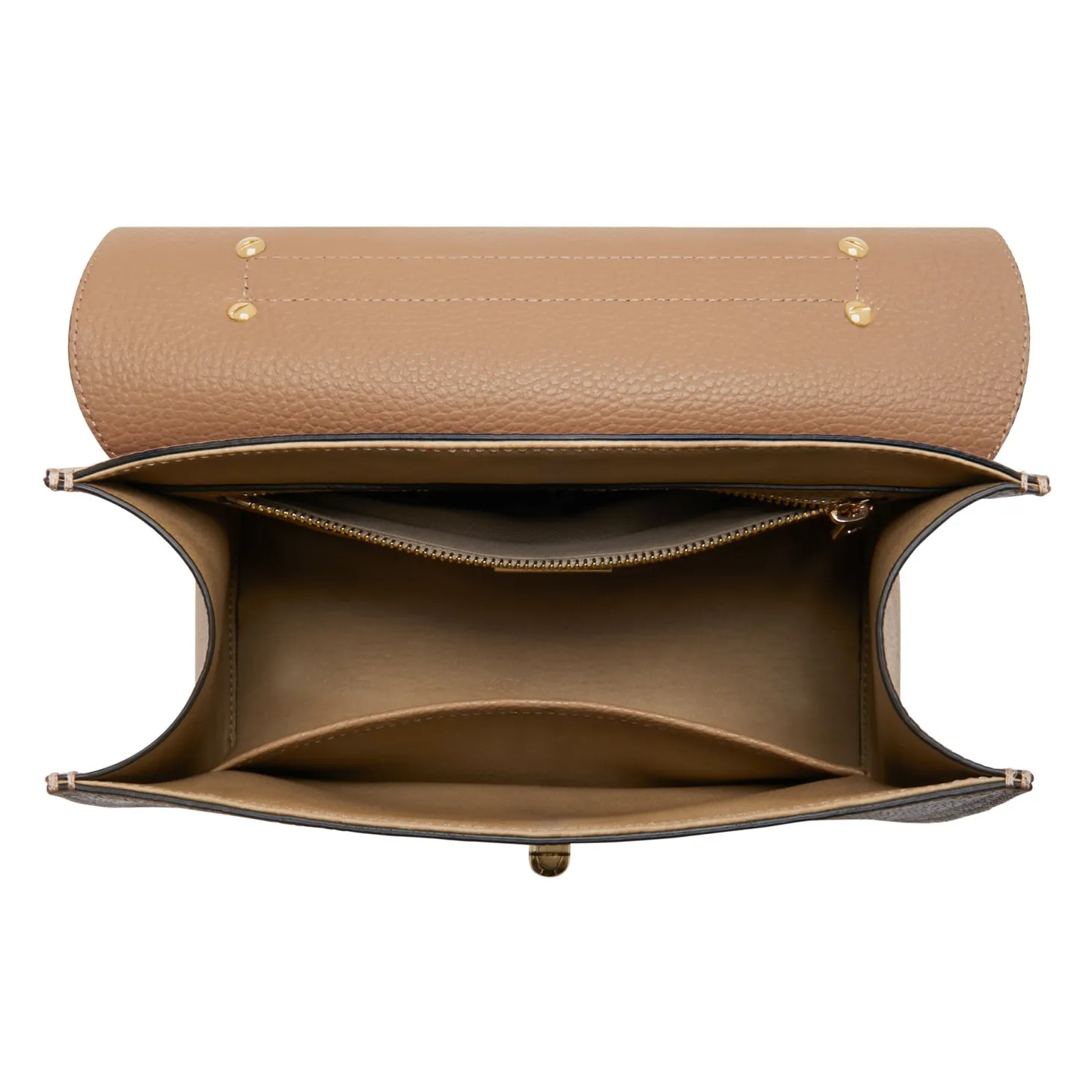 Isabel Bernard Femme Forte Simone Midi beige leren handtas van kalfsleer Best