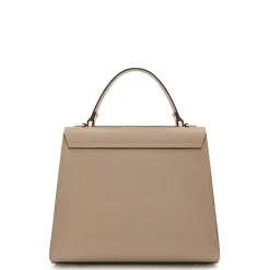 Isabel Bernard Femme Forte Simone Midi taupe leren handtas van kalfsleer Store