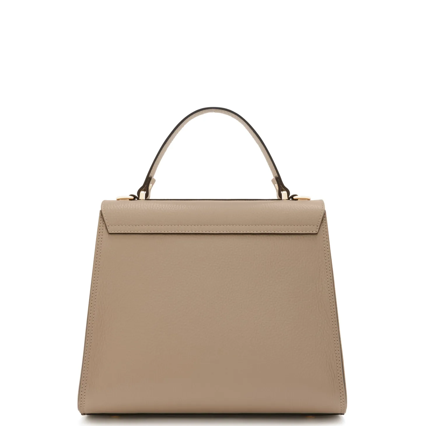 Isabel Bernard Femme Forte Simone Midi taupe leren handtas van kalfsleer Store