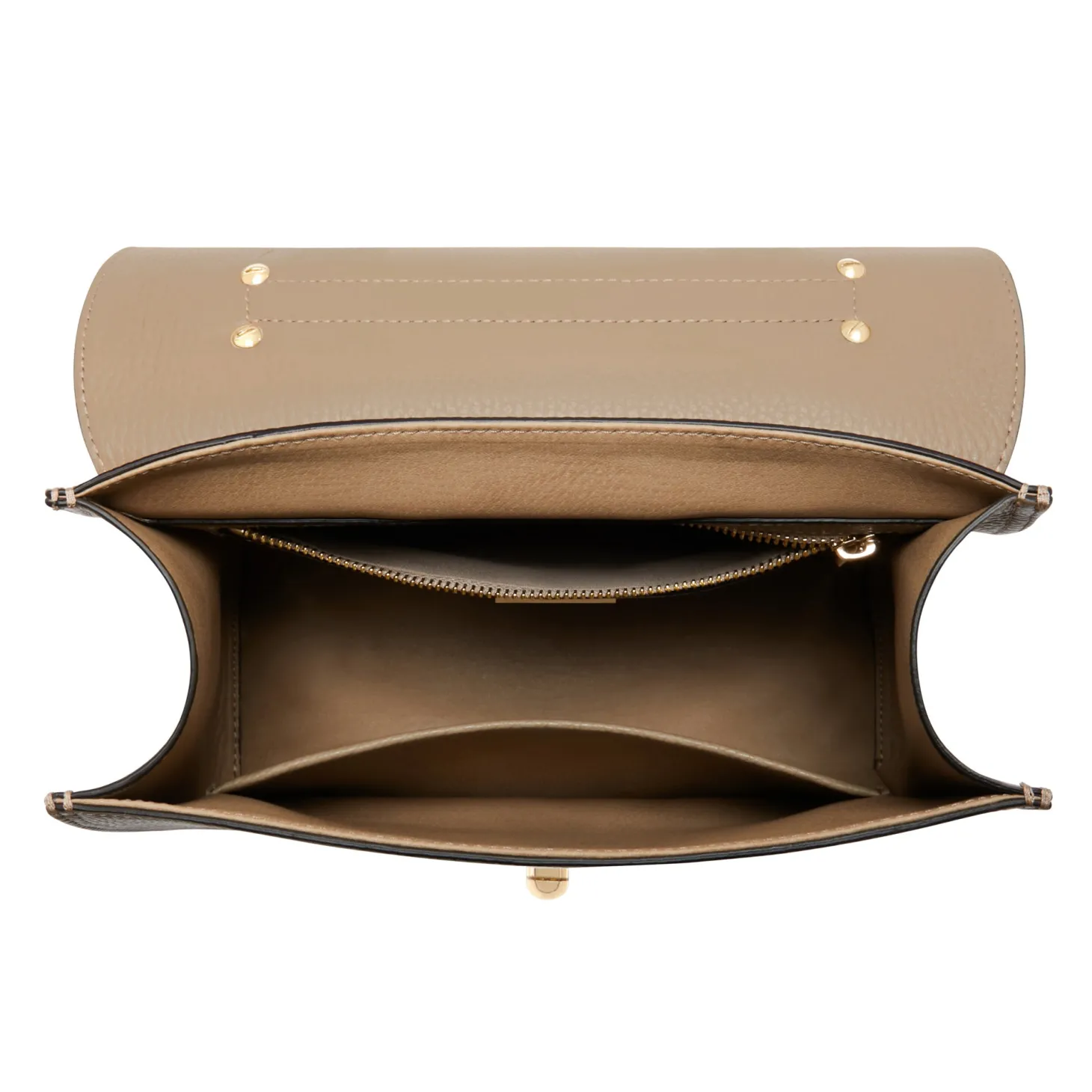Isabel Bernard Femme Forte Simone Midi taupe leren handtas van kalfsleer Store