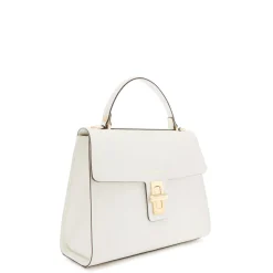 Isabel Bernard Femme Forte Simone Midi witte leren handtas van kalfsleer Discount