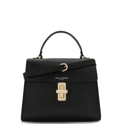 Isabel Bernard Femme Forte Simone Midi zwarte leren handtas van kalfsleer Shop