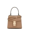 Isabel Bernard Femme Forte Simone Mini beige leren handtas van kalfsleer Online
