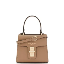 Isabel Bernard Femme Forte Simone Mini beige leren handtas van kalfsleer Online