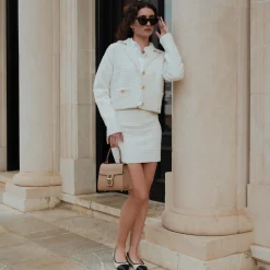 Isabel Bernard Femme Forte Simone Mini beige leren handtas van kalfsleer Online