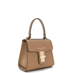 Isabel Bernard Femme Forte Simone Mini beige leren handtas van kalfsleer Online