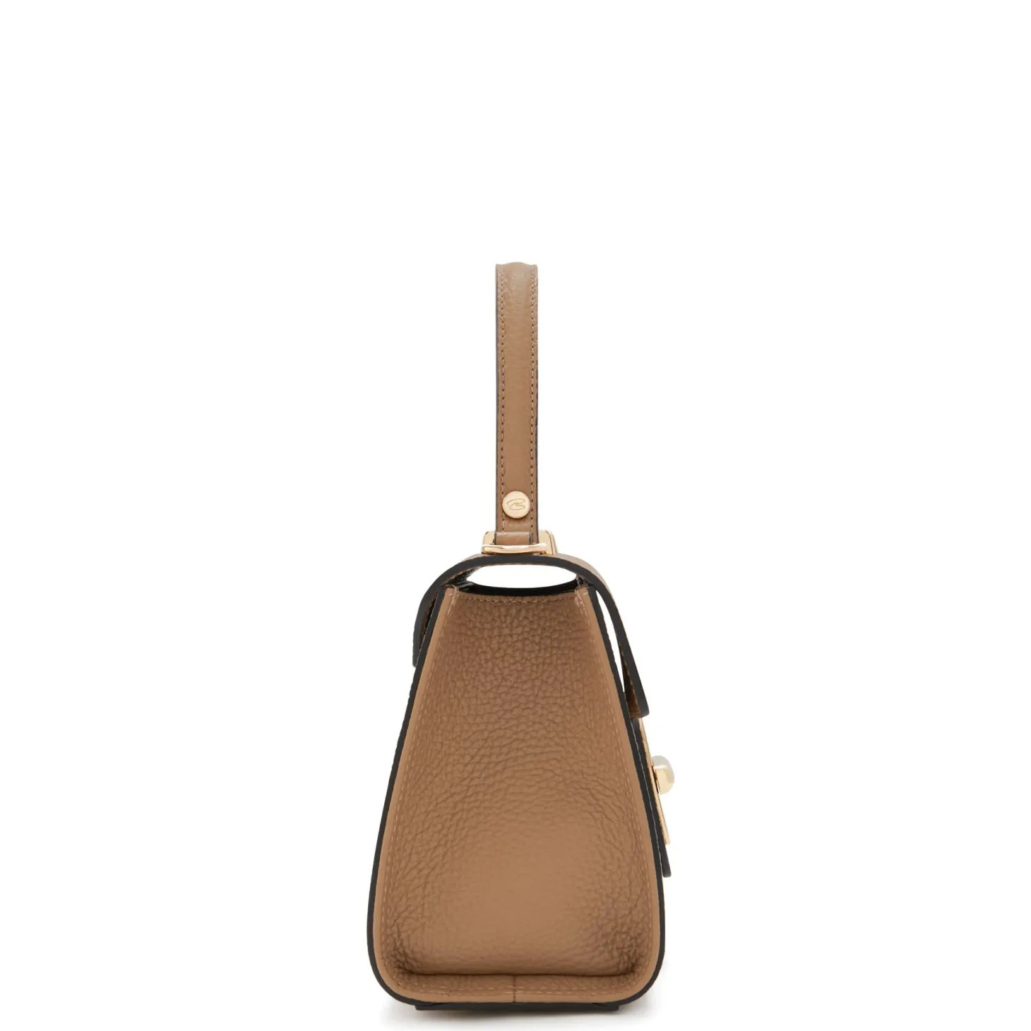 Isabel Bernard Femme Forte Simone Mini beige leren handtas van kalfsleer Online