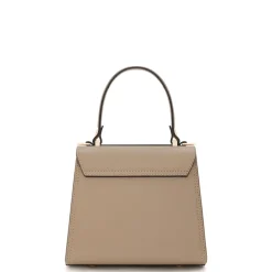 Isabel Bernard Femme Forte Simone Mini taupe leren handtas van kalfsleer New