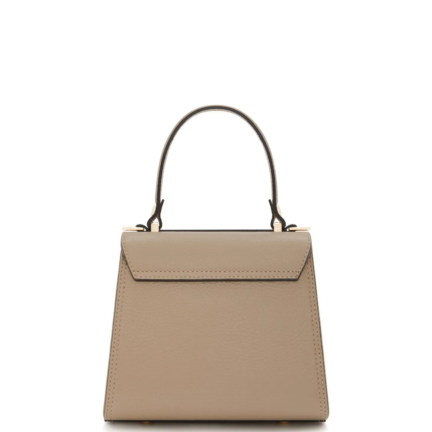 Isabel Bernard Femme Forte Simone Mini taupe leren handtas van kalfsleer New