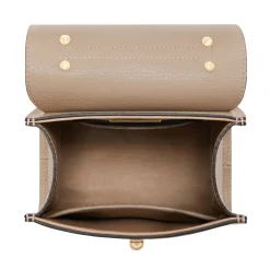 Isabel Bernard Femme Forte Simone Mini taupe leren handtas van kalfsleer New