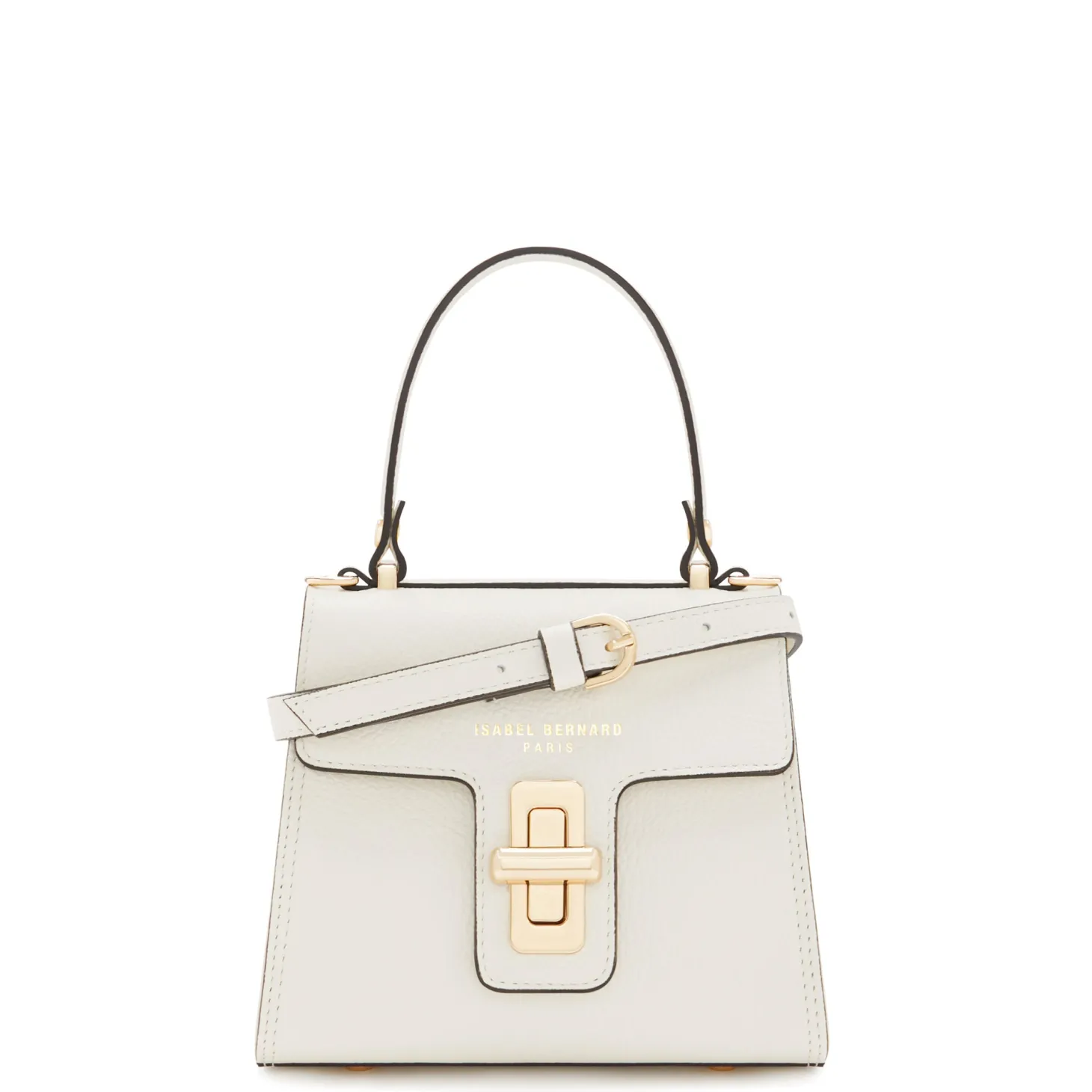 Isabel Bernard Femme Forte Simone Mini witte leren handtas van kalfsleer Shop