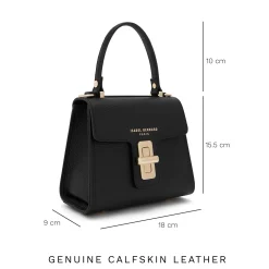 Isabel Bernard Femme Forte Simone Mini zwarte leren handtas van kalfsleer Fashion
