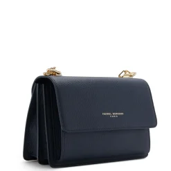 Isabel Bernard Femme Forte Valerie blauwe leren schoudertas van kalfsleer Discount