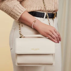 Isabel Bernard Femme Forte Valerie crème leren schoudertas van kalfsleer Fashion