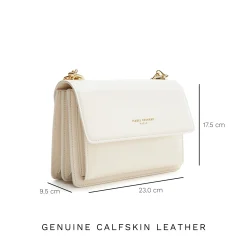 Isabel Bernard Femme Forte Valerie crème leren schoudertas van kalfsleer Fashion