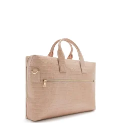 Isabel Bernard Honoré Anique croco beige leren handtas van kalfsleer met laptopvak Shop