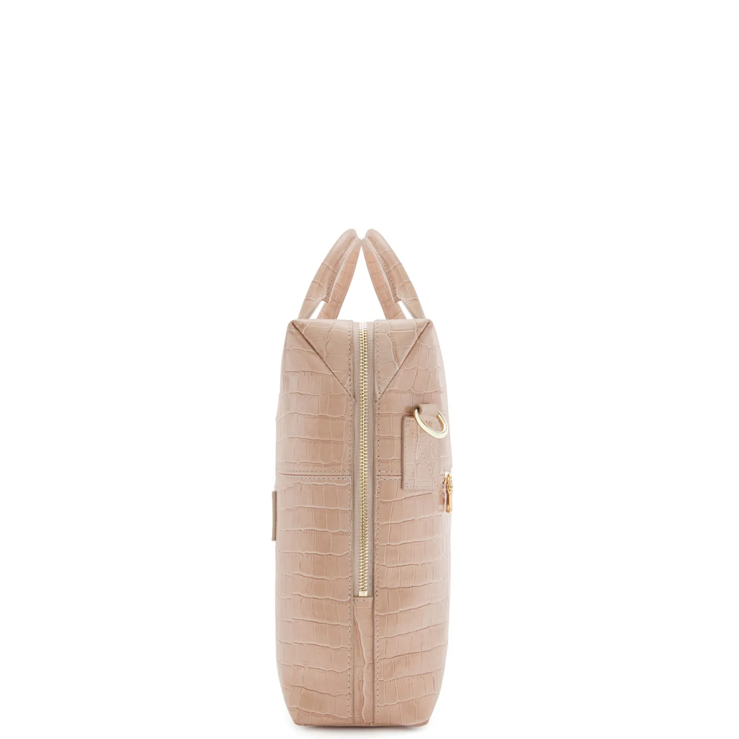 Isabel Bernard Honoré Anique croco beige leren handtas van kalfsleer met laptopvak Shop