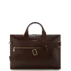 Isabel Bernard Honoré Anique croco bruine leren handtas van kalfsleer met 16.4 inch laptopvak Cheap