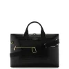 Isabel Bernard Honoré Anique croco zwarte leren handtas van kalfsleer met 16.4 inch laptopvak Best