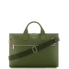 Isabel Bernard Honoré Anique groene leren handtas van kalfsleer met 16.4 inch laptopvak Shop